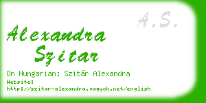 alexandra szitar business card