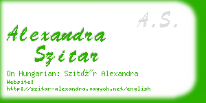 alexandra szitar business card